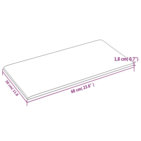 vidaXL Väggpaneler 12 st rosa 60x30 cm sammet 2,16 m² Rosa