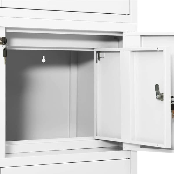 vidaXL Dokumentskåp vit 90x40x180 cm stål Vit