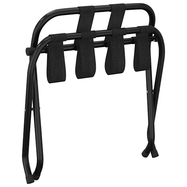 vidaXL Bagagehylla med ryggstöd svart 56x39x52 cm Svart