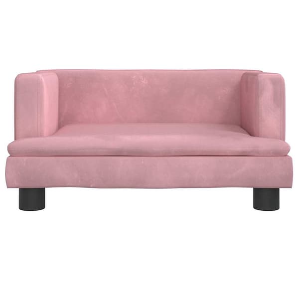 vidaXL Hundbädd rosa 60x40x30 cm sammet Rosa