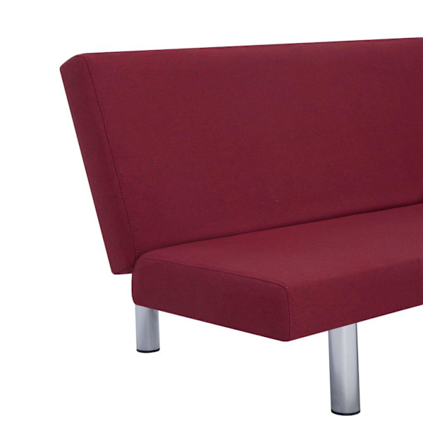 vidaXL Bäddsoffa vinröd polyester Röd