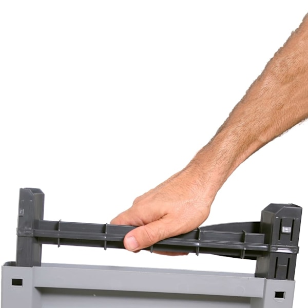 vidaXL Plastskåp 68x39x171,5 cm grå