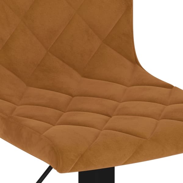 vidaXL Barstolar 2 st brun sammet Brun
