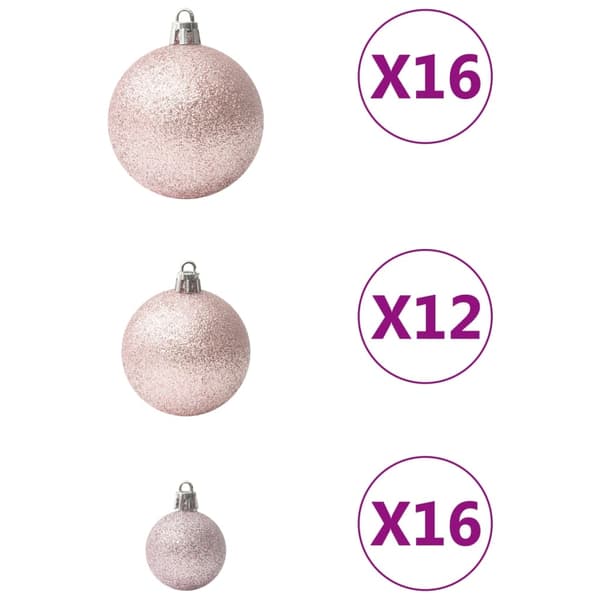 vidaXL Julgranskulor 100 st rosa Rosa