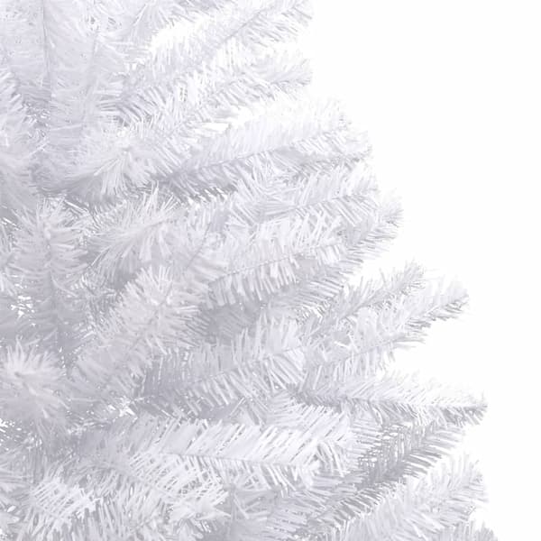 vidaXL Plastgran med snö gångjärn 210 cm Vit