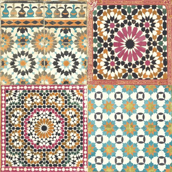 DUTCH WALLCOVERINGS Tapet marockanskt mönster flerfärgad multifärg