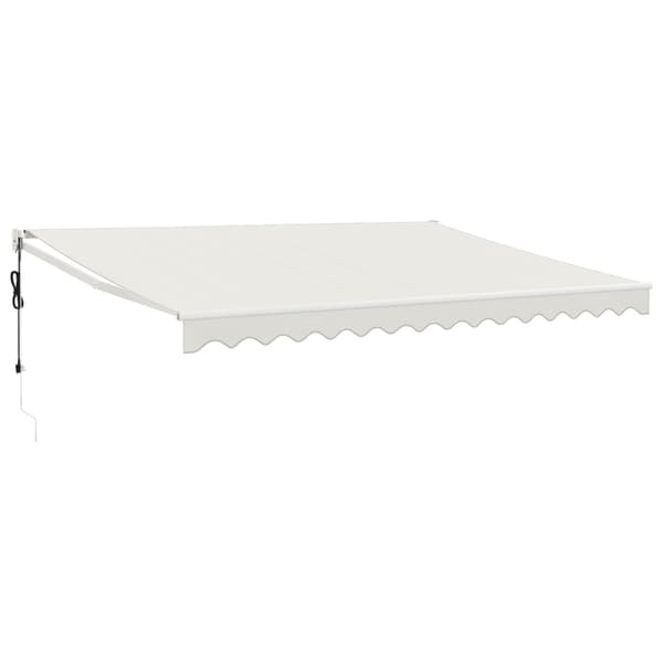 vidaXL Automatisk infällbar markis gräddvit 4,5x3 m Kräm