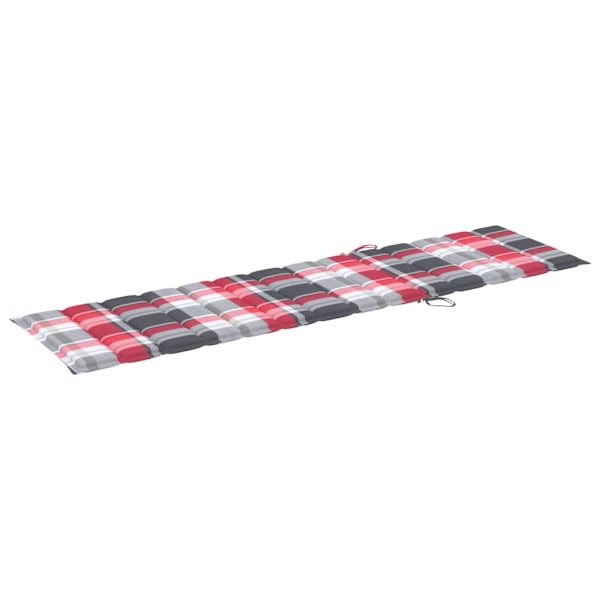 vidaXL Solsäng 2 st med bord och dyna massiv teak Brun