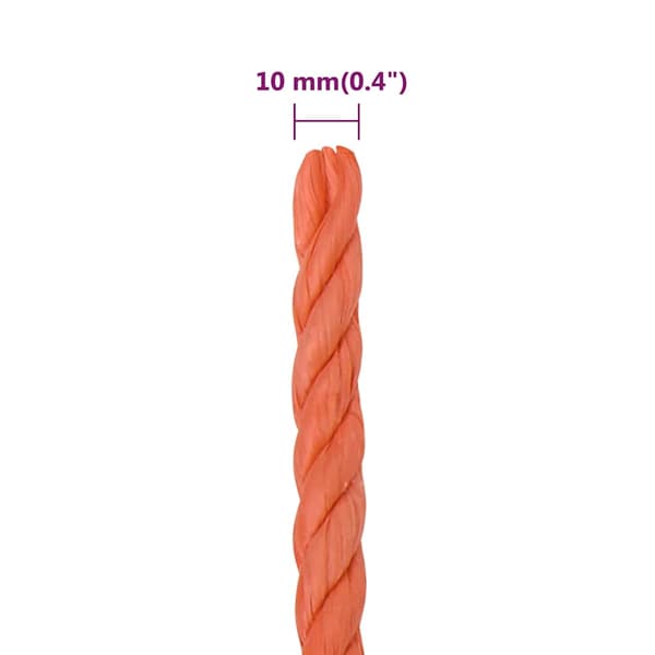 vidaXL Rep orange 10 mm 50 m polypropylen
