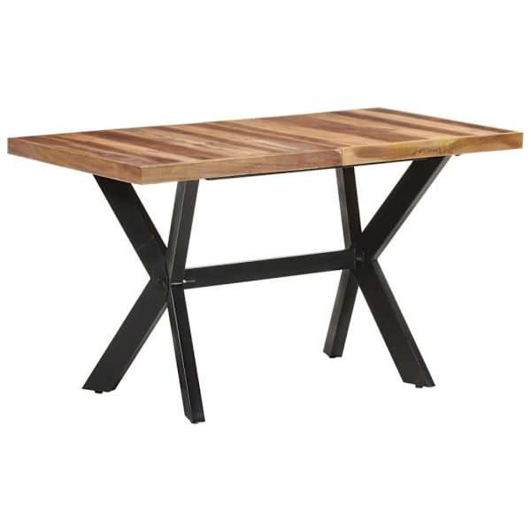 vidaXL Matbord 140x70x75 cm massivt trä med honungsfinish Brun