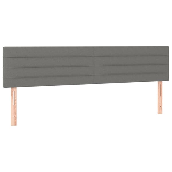 vidaXL Ramsäng med madrass mörkgrå 180x200 cm tyg Grå