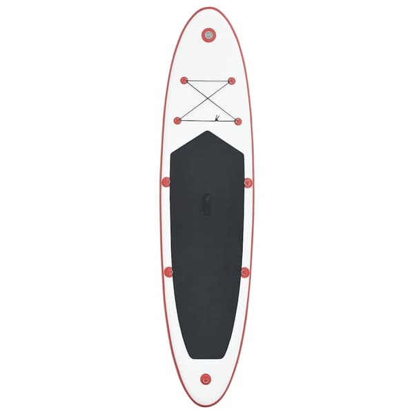 vidaXL SUP surfingbräda uppblåsbar röd och vit Röd