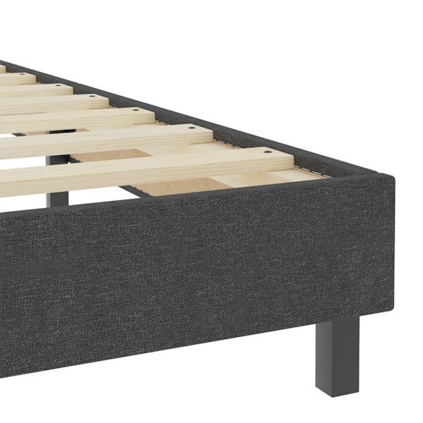 vidaXL Resårsäng mörkgrå tyg 100x200 cm grå