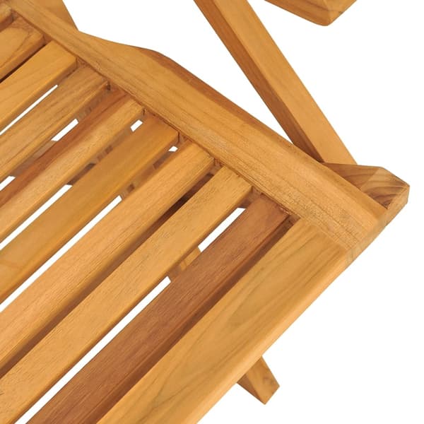 vidaXL Hopfällbara stolar 8 st 56x63x90 cm massivt trä i teak Brun
