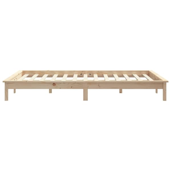 vidaXL Sängram 120x200 cm massiv furu Brun