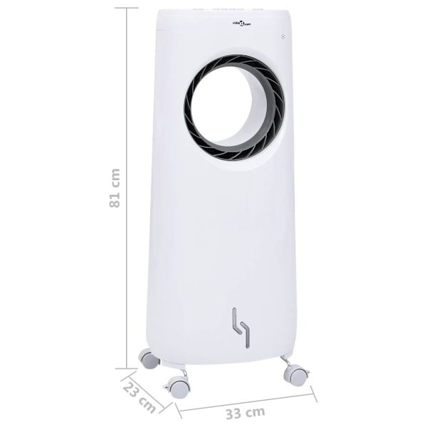 vidaXL 2-i-1 portabel luftkylare 80 W Vit