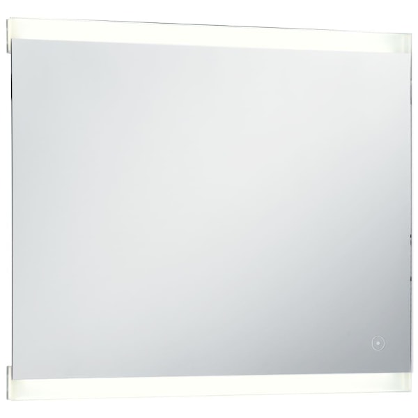 vidaXL Badrumsspegel LED med touch-sensor 60x50 cm Silver
