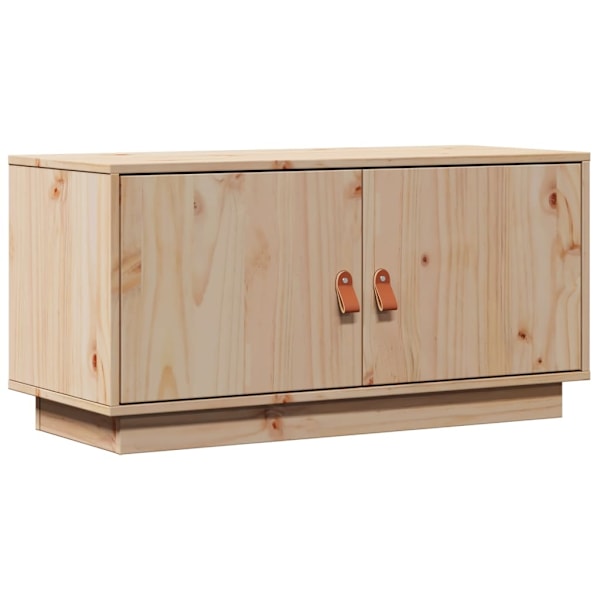 vidaXL Tv-bänk 80x34x40 cm massiv furu Brun