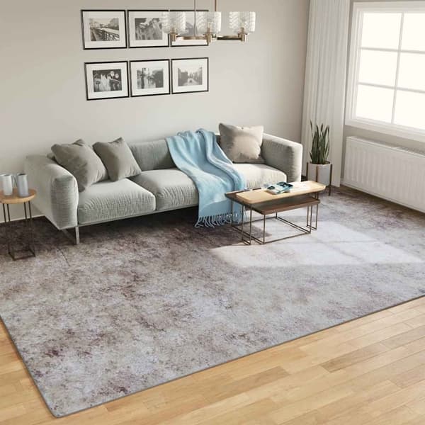 vidaXL Matta tvättbar grå 400x300 cm Grå