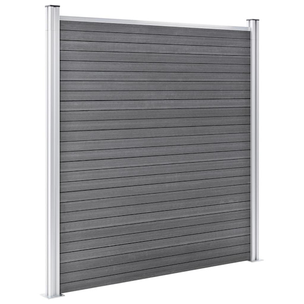 vidaXL Staketpanel WPC 699x186 cm grå grå
