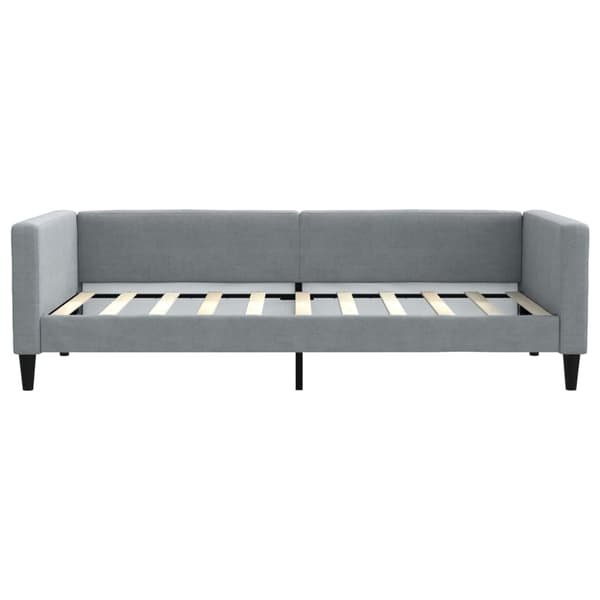 vidaXL Dagbädd utdragbar ljusgrå 90x190 cm tyg Grå