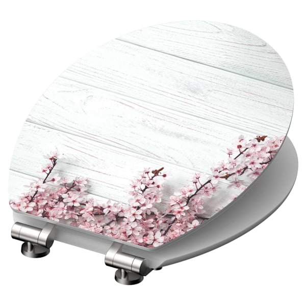 SCHÜTTE Toalettsits högglans med mjuk stängning FLOWERS & WOOD MDF multifärg
