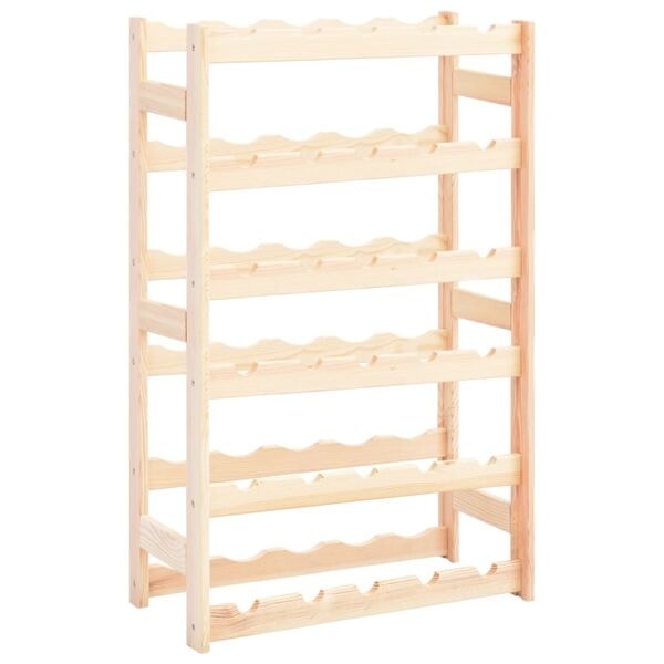 vidaXL Vinställ för 30 flaskor furu Beige