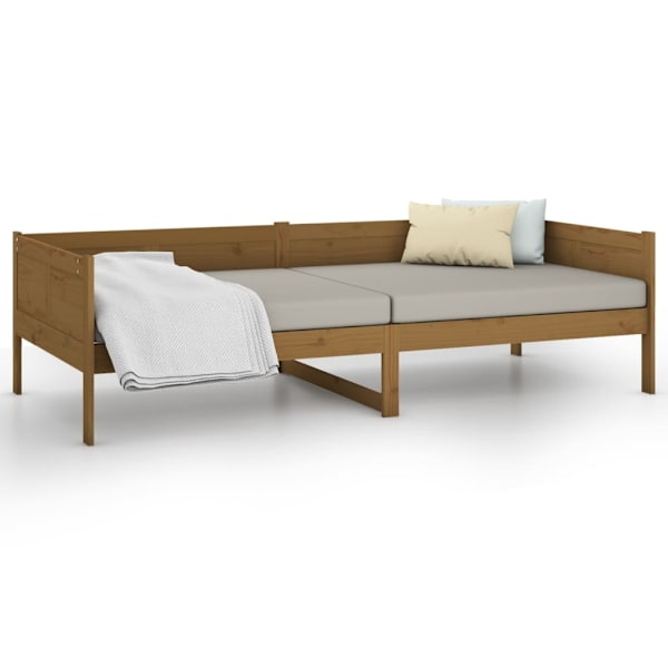 vidaXL Dagbädd honungsbrun 80x200 cm massiv furu Brun