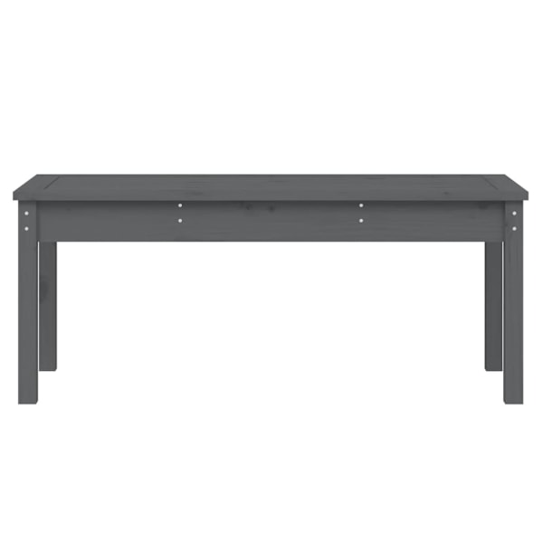 vidaXL Trädgårdsbänk grå 109x44x45 cm massiv furu Grå
