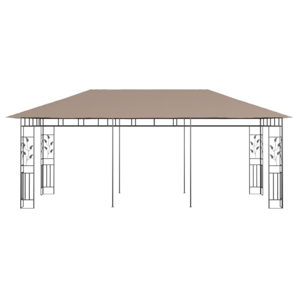 vidaXL Paviljong med myggnät 6x3x2,73 m taupe 180 g/m² Taupe