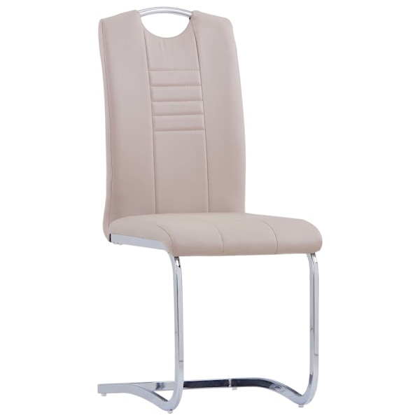 vidaXL Matgrupp 5 delar konstläder cappuccino Brun