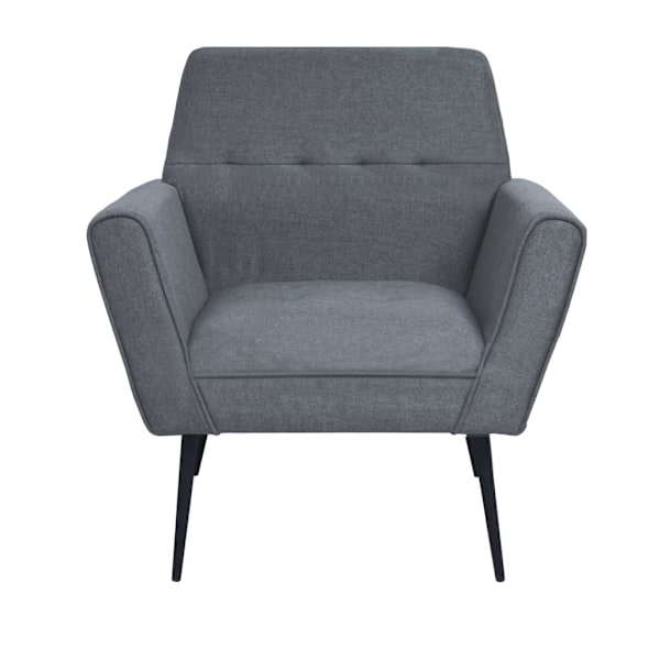 vidaXL Fåtölj ljusgrå stål och tyg grå