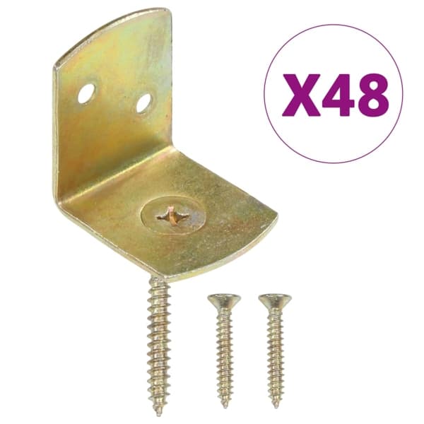 vidaXL L-beslag till staketpanel 48 st galvaniserad metall