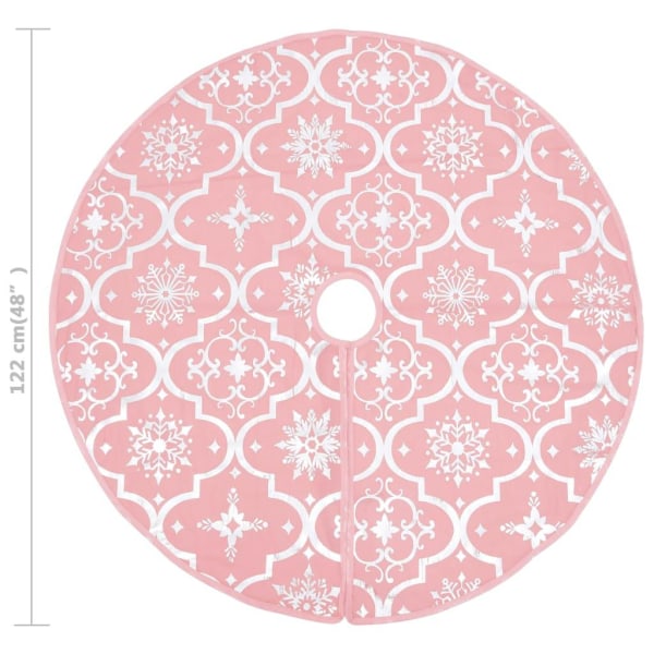 vidaXL Julgranskrage lyxig med rosa strumpa Ø122 cm tyg Rosa