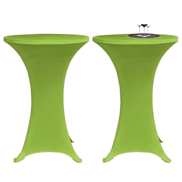 vidaXL Bordsöverdrag 4 st 70 cm stretch grön Grön