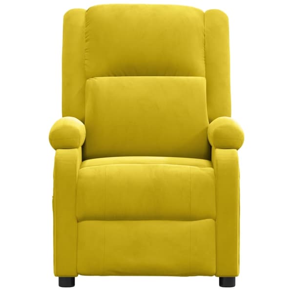 vidaXL Elektrisk Reclinerfåtölj gul sammet Gul