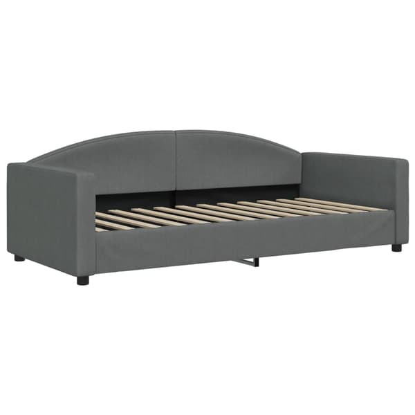 vidaXL Dagbädd utdragbar mörkgrå 90x200 cm tyg Grå