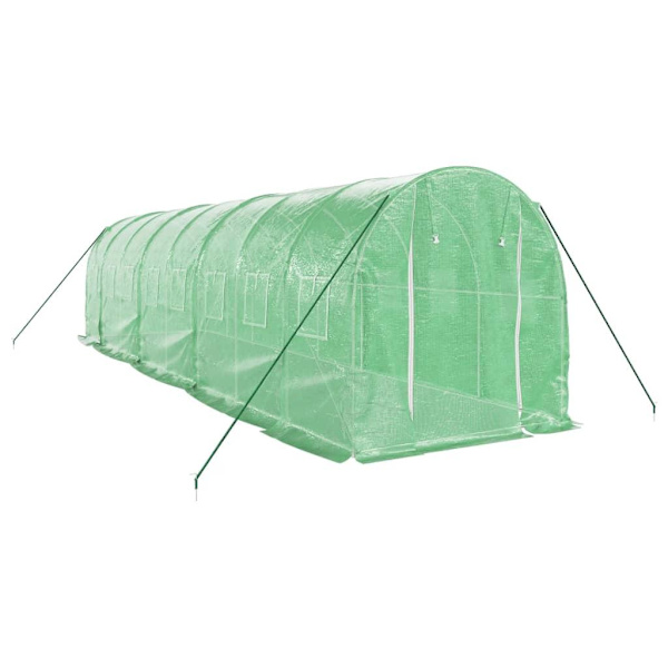 vidaXL Växthus med stålram grön 16 m² 8x2x2 m Grön
