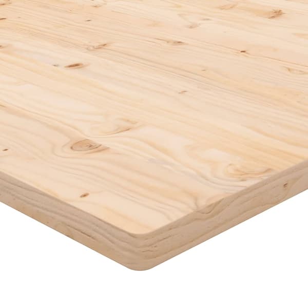 vidaXL Bordsskiva 110x60x2,5 cm massiv furu rektangulär Brun