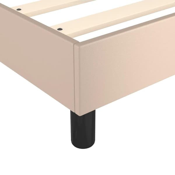 vidaXL Ramsäng cappuccino 140x190 cm konstläder Brun