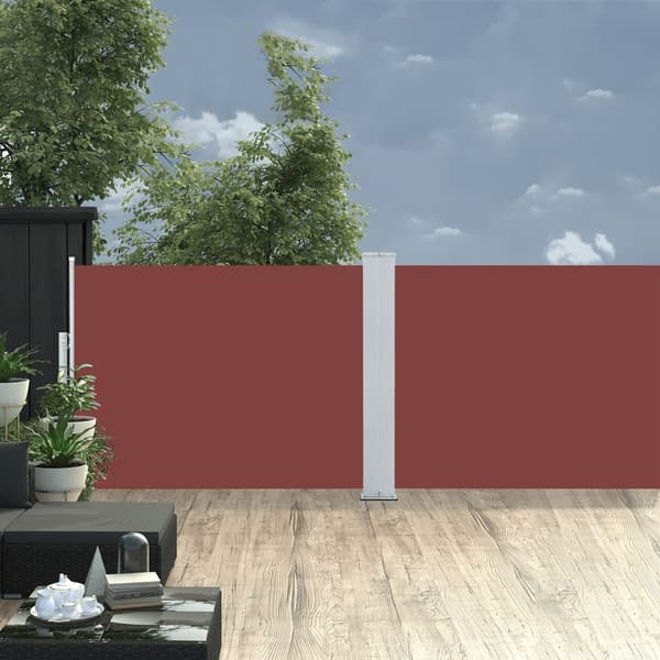 vidaXL Infällbar sidomarkis brun 100x1000 cm Brun