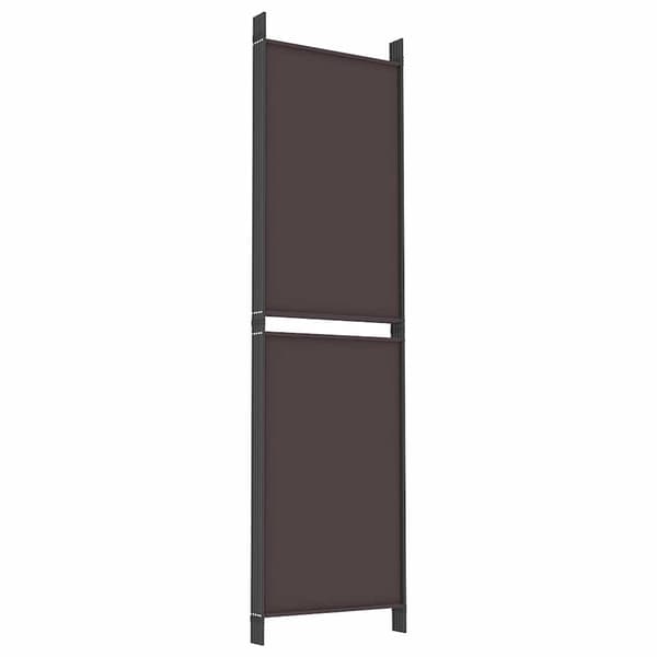 vidaXL Rumsavdelare 5 paneler brun 250x180 cm tyg Brun
