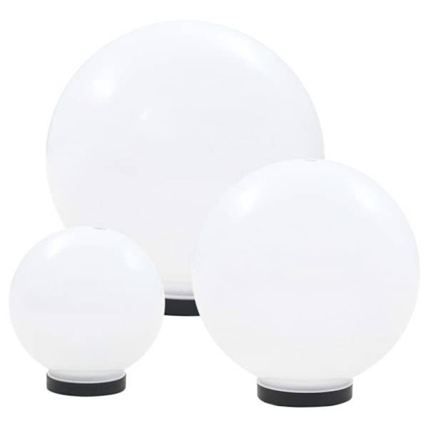 vidaXL LED-lampor 6 st sfäriska 20/30/40 cm PMMA Vit