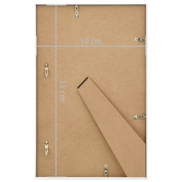 vidaXL Fotoramar 3 st för bord vit 10x15 cm MDF Vit