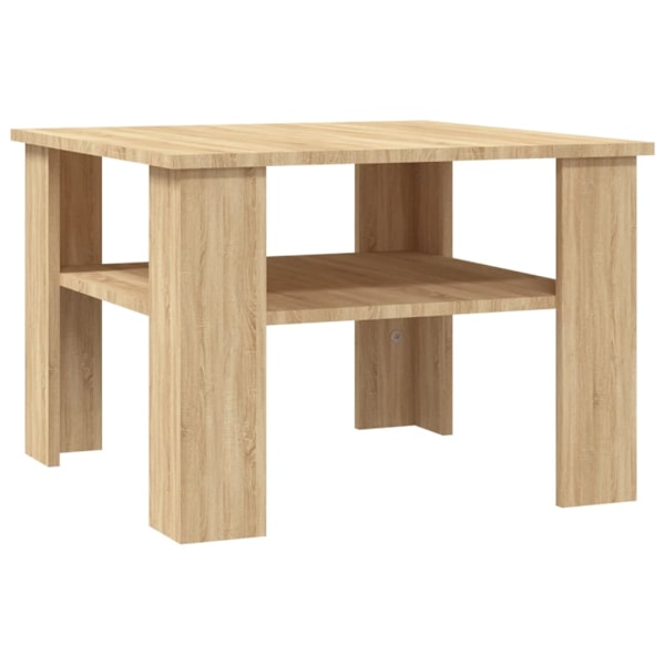 vidaXL Soffbord sonoma-ek 60x60x42 cm konstruerat trä Brun