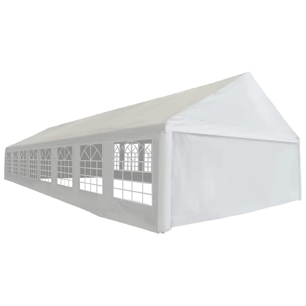 vidaXL Partytält PE 6x16 m vit Vit