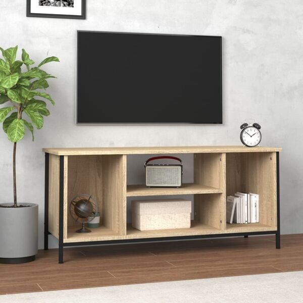 vidaXL Tv-bänk sonoma-ek 102x35x45 cm konstruerat trä Brun