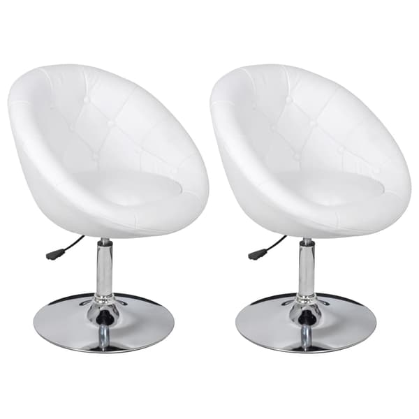 vidaXL Loungefåtölj i 2-pack Tallin vit Vit