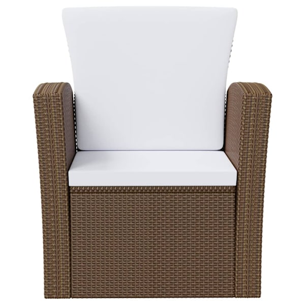 vidaXL Loungegrupp med dynor 16 delar konstrotting brun Brun