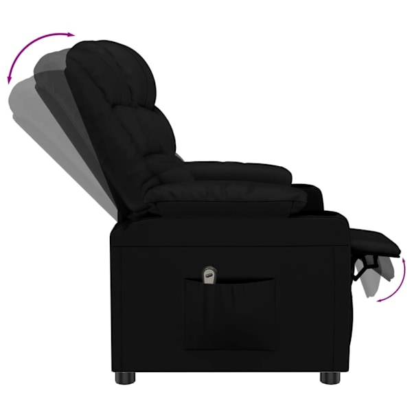 vidaXL Elektrisk reclinerfåtölj svart konstläder Svart